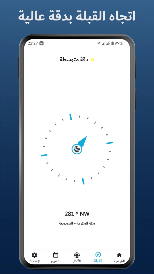 High-precision Qibla direction