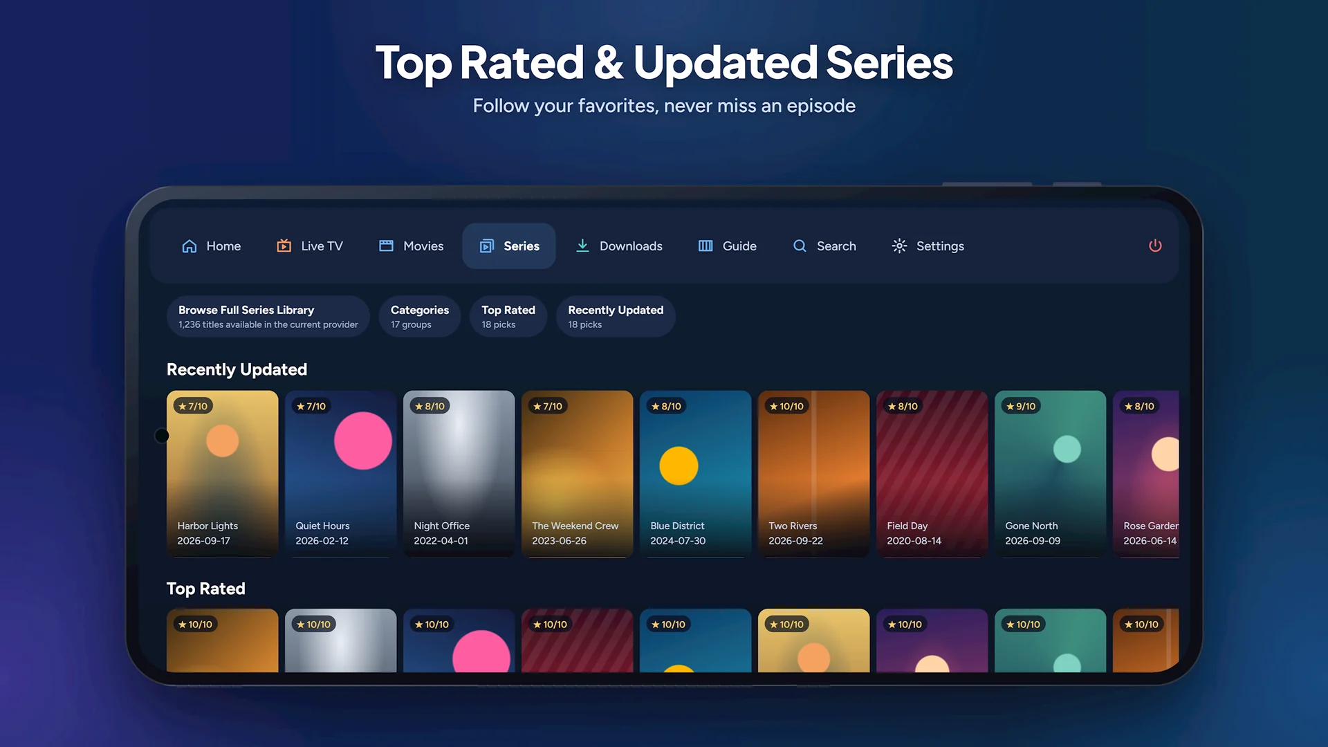 Phone — Series: recently updated and top-rated series